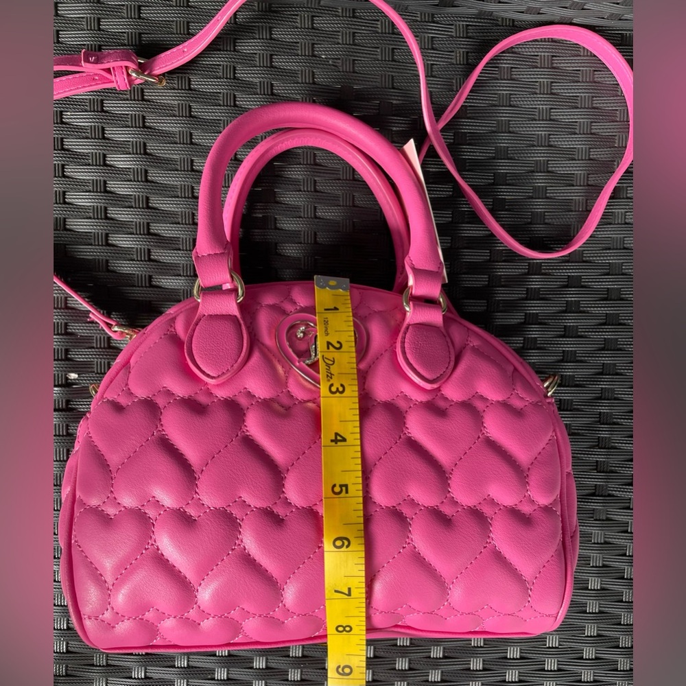 JUICY COUTURE BAG,Juicy Couture Vibrant Pink Heart Crossbody Bag - Picture 4 of 16